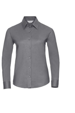 Russell Collection R-932F-0 - Elegante Damenbluse mit Langarm und Taillierung