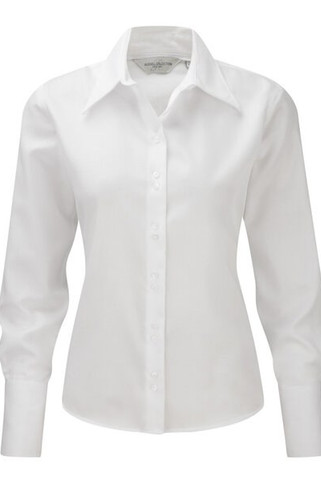 Russell Collection R-956F-0 - Camicia donna Ultimate maniche lunghe non-stiro