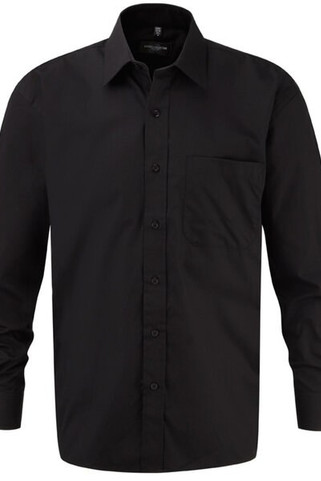 Russell Collection R-936M-0 - Camicia Popeline puro cotone maniche lunghe