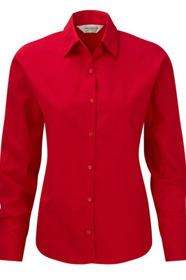 Russell Collection R-936F-0 - Baumwoll-Popelin Bluse LA