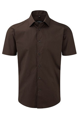 Russell Collection R-947M-0 - Camicia Stretch attillata maniche corte