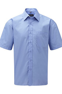 Russell Collection R-935M-0 - Camicia uomo popeline maniche corte