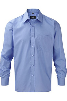 Russell Collection R-934M-0 - Camicia uomo popeline maniche lunghe