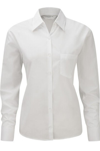 Russell Collection R-934F-0 - Camicia donna popeline maniche lunghe