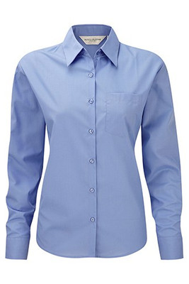 Russell Collection R-934F-0 - Camicia donna popeline maniche lunghe