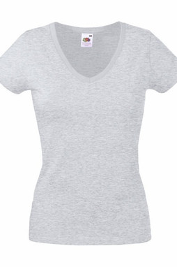 Fruit of the Loom 61-398-0 - T-shirt donna Value Weight con scollo a V