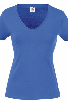 Fruit of the Loom 61-398-0 - T-shirt donna Value Weight con scollo a V
