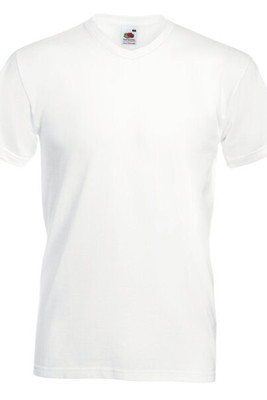 Fruit of the Loom 61-066-0 - Elegantes V-Ausschnitt T-Shirt aus Baumwolle