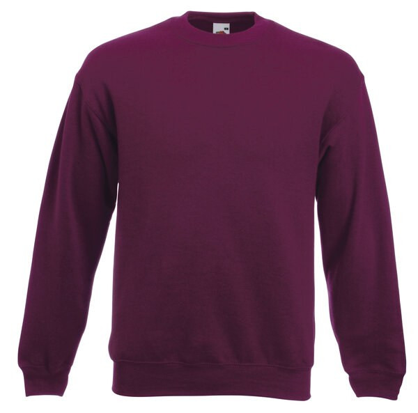 Fruit of the Loom 62-202-0 - Komfortabel Genser med Ribbestrikket Krage