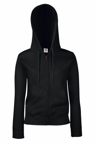 Fruit of the Loom 62-118-0 - Damhuvtröja i Mjuk Bomullsmix med Dragkedja