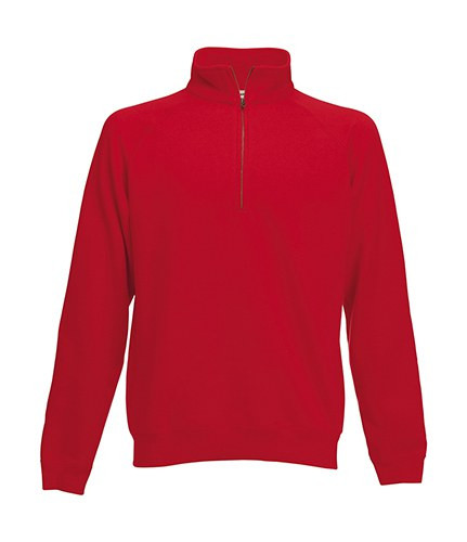 Fruit of the Loom 62-032-0 - Premium Cotton Blend Zip Neck Raglan Sweatshirt
