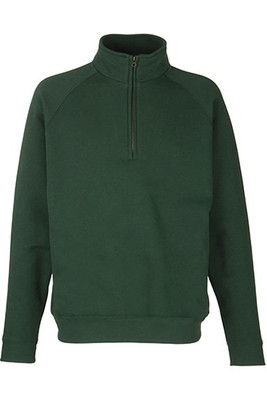 Fruit of the Loom 62-032-0 - Premium Cotton Blend Zip Neck Raglan Sweatshirt