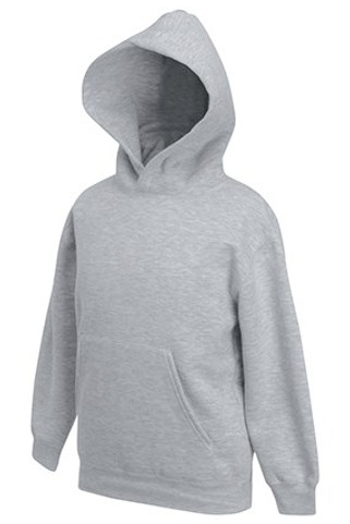 Fruit of the Loom 62-037-0 - Premium Kids Hooded Sweatshirt with Ribbed Cuffs