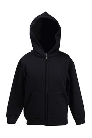Fruit of the Loom 62-045-0 - Comfortable Kids Hooded Sweat Jacket with Pockets