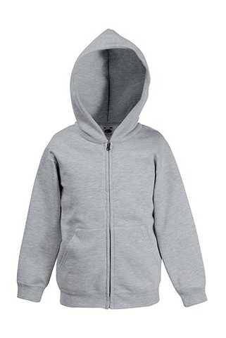 Fruit of the Loom 62-045-0 - Comfortable Kids Hooded Sweat Jacket with Pockets