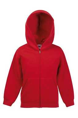 Fruit of the Loom 62-045-0 - Comfortable Kids Hooded Sweat Jacket with Pockets