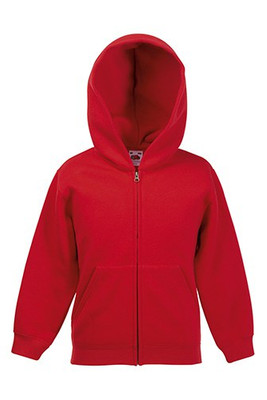 Fruit of the Loom 62-045-0 - Comfortable Kids Hooded Sweat Jacket with Pockets