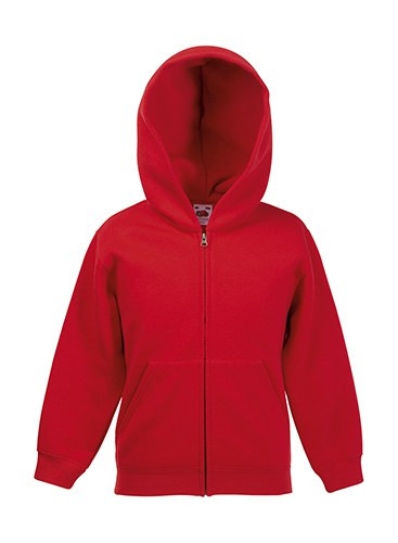 Fruit of the Loom 62-045-0 - Comfortable Kids Hooded Sweat Jacket with Pockets