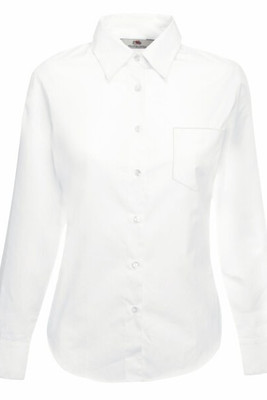 Fruit of the Loom 65-012-0 - Elegante Poplin Blouse met Klassieke Kraag