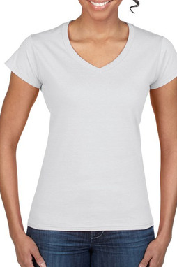 Gildan 64V00L - T-shirt donna con scollatura a V Softstyle®
