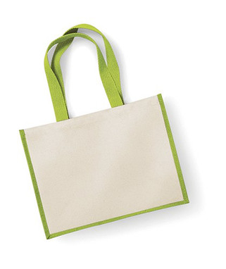 Westford mill W422 - Eco-Friendly Jute Shopper with Canvas Panels
