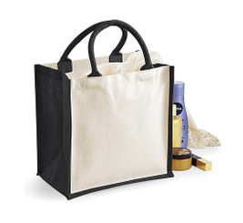 Westford mill W421 - Eco-Friendly Jute Tote with Cotton Handles