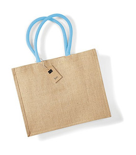 Westford mill W407 - Eco-Friendly Jute Shopper with Cotton Handles