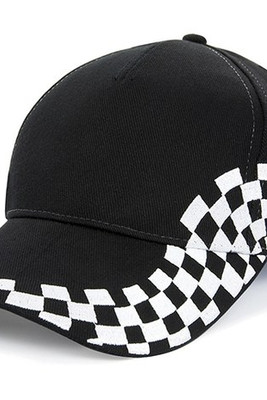 Beechfield B159 - Premium Cotton Racing Cap with Chequer Design