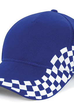 Beechfield B159 - Premium Cotton Racing Cap with Chequer Design
