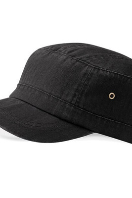 Beechfield B38 - Vintage Military Style Cotton Cap with Adjustable Fit