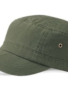 Beechfield B38 - Vintage Military Style Cotton Cap with Adjustable Fit