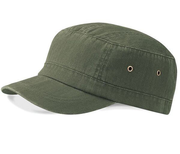Beechfield B38 - Vintage Military Style Cotton Cap with Adjustable Fit
