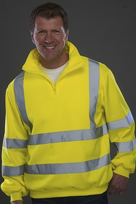 Yoko HVK06 - Hi Vis 1/4 Zip Sweat Shirt