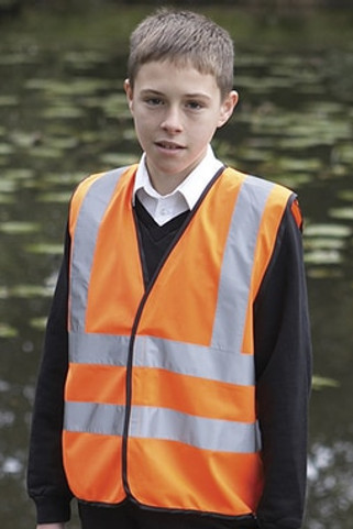 Yoko HVW100CH - Kids Hi Vis 2 Band + Brace Waistcoat