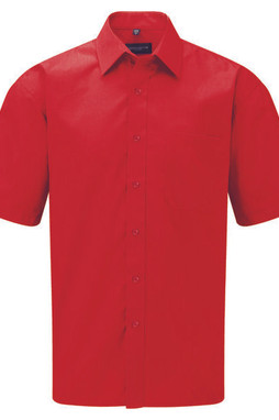 Russell Collection R-935M-0 - Camicia uomo popeline maniche corte