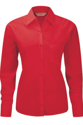 Russell Europe 934F - Long Sleeve Poplin Blouse