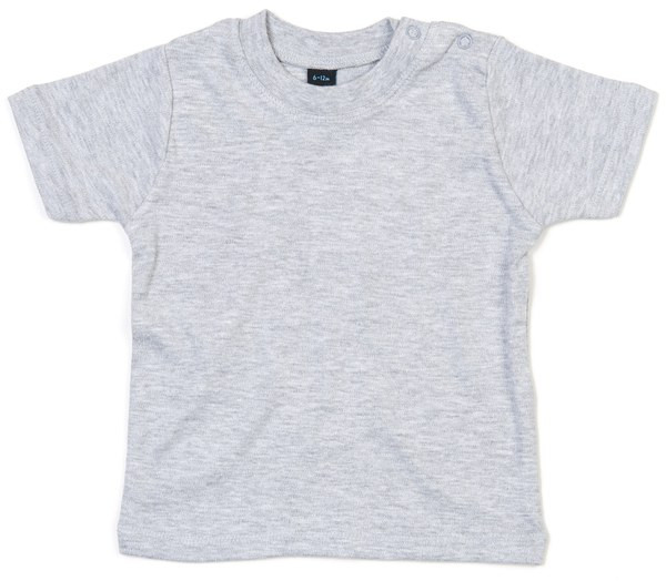 Babybugz BZ002 - Soft Cotton Baby Crew Neck Tee with Shoulder Poppers