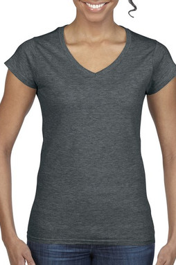 Gildan GD078 - T-shirt Femme Col V Style Doux et Élégant