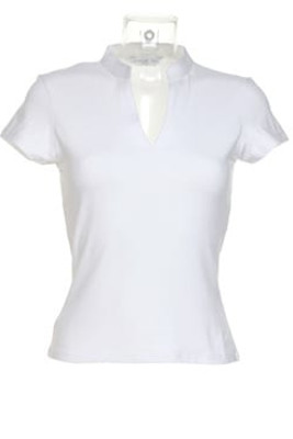 Kustom Kit KK770 - Women's corporate short sleeve top v-neck mandarin collar