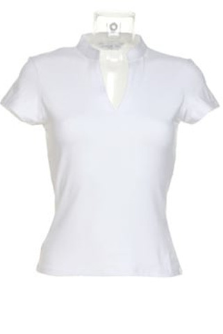 Kustom Kit KK770 - Womens corporate short sleeve top v-neck mandarin collar