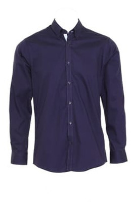 Kustom Kit KK190 - Contrast premium Oxford shirt (button down collar) long sleeve