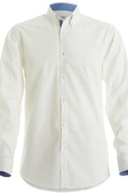 Kustom Kit KK190 - Contrast premium Oxford shirt (button down collar) long sleeve