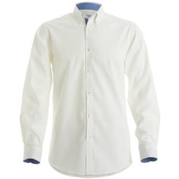 Kustom Kit KK190 - Contrast premium Oxford shirt (button down collar) long sleeve