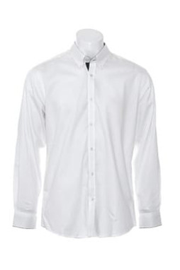 Kustom Kit KK190 - Contrast premium Oxford shirt (button down collar) long sleeve