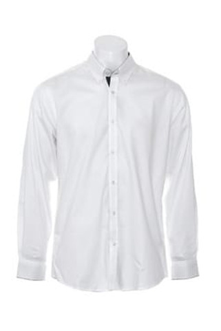 Kustom Kit KK190 - Contrast premium Oxford shirt (button down collar) long sleeve