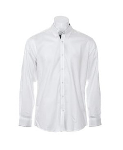 Kustom Kit KK190 - Contrast premium Oxford shirt (button down collar) long sleeve