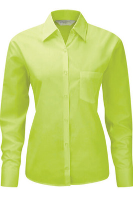 Russell Collection J934F - Women's long sleeve polycotton easycare poplin shirt