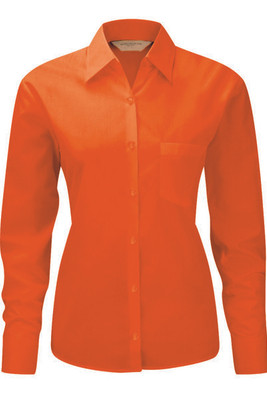Russell Collection J934F - Chemise Élégante Femme en Popeline Facile d'Entretien