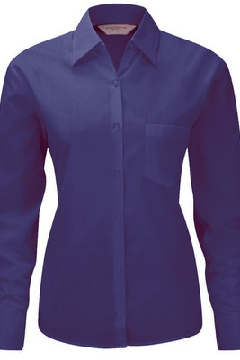 Russell Collection J934F - Chemise Élégante Femme en Popeline Facile d'Entretien