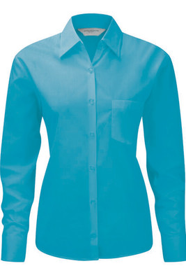 Russell Collection J934F - Chemise Élégante Femme en Popeline Facile d'Entretien